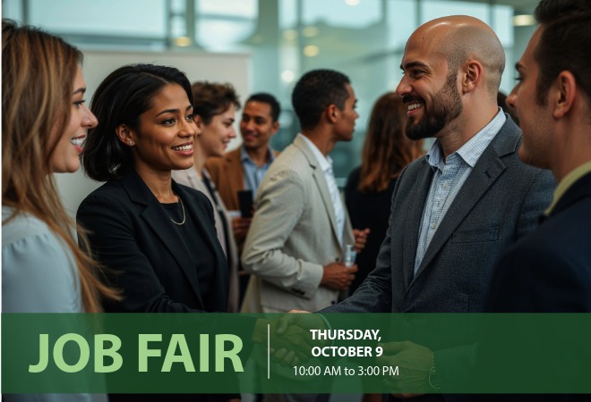 Job fair: Thursday October 9, 10 a.m. to 3 p.m.
