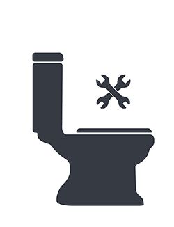 Illustration depicting the following: Repair leak by replacing flapper, or call a licensed plumber.