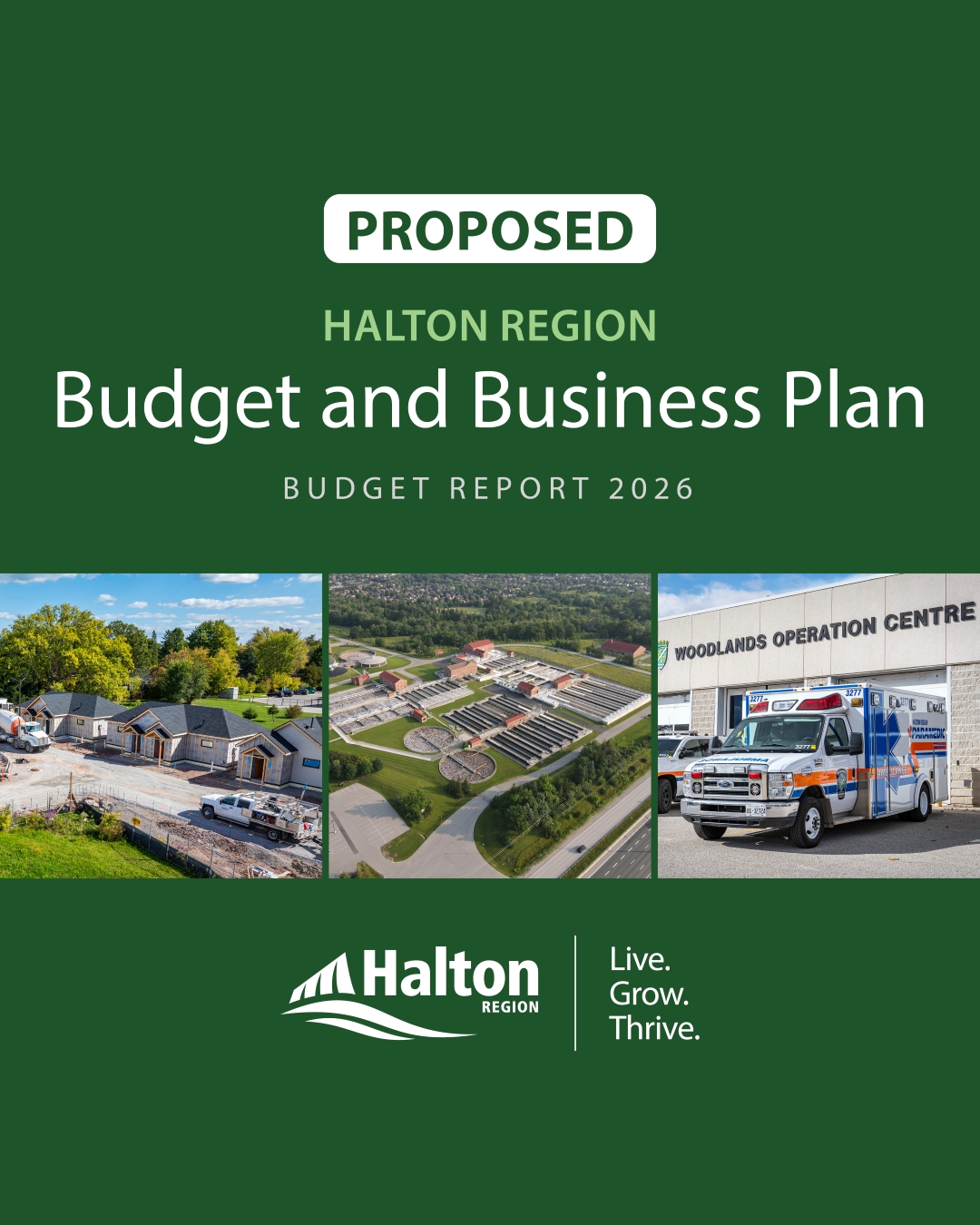 The cover of the proposed 2026 Budget Report.