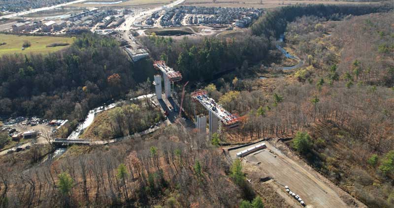 View of William Halton Parkway at Sixth Line.