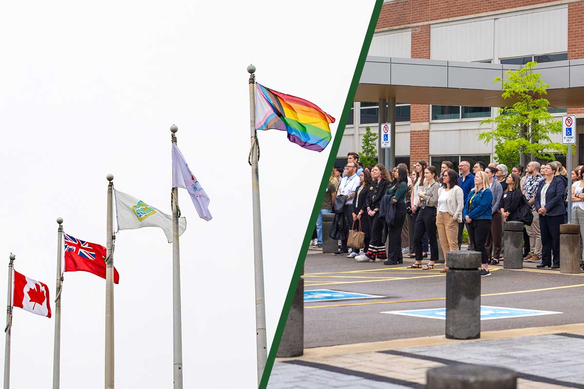 Halton Staff at the flag raising event for Pride 2024