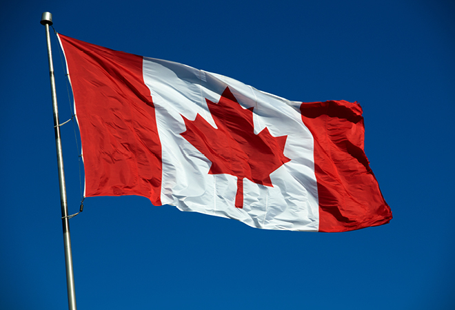 The Canadian flag.