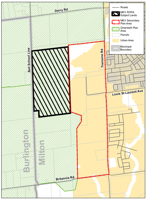 map of milton education village lands