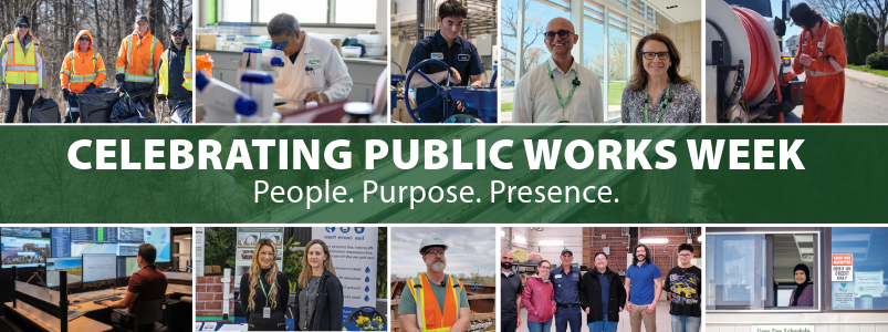 Public Works Team at Halton Region. Text reads: Celebrating Public Works Week 2025. People Purpose. Presence.