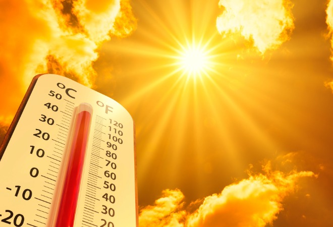 Hot weather with a thermometer toping out