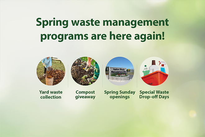 Spring waste management programs are here again.