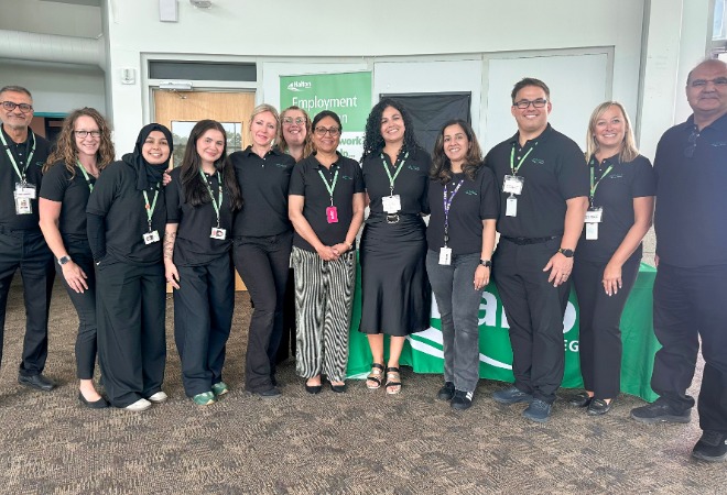 The Halton Region Employment Halton team posing for a group photo.