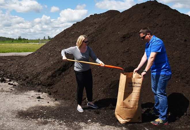 Residents collecting compost at the Halton Waste Management Site