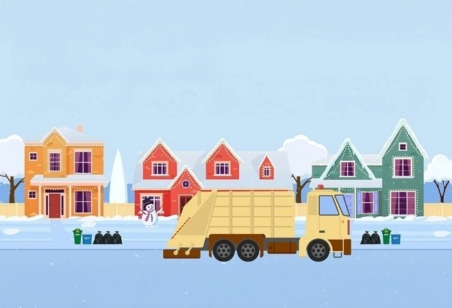 Garbage collection in the snow