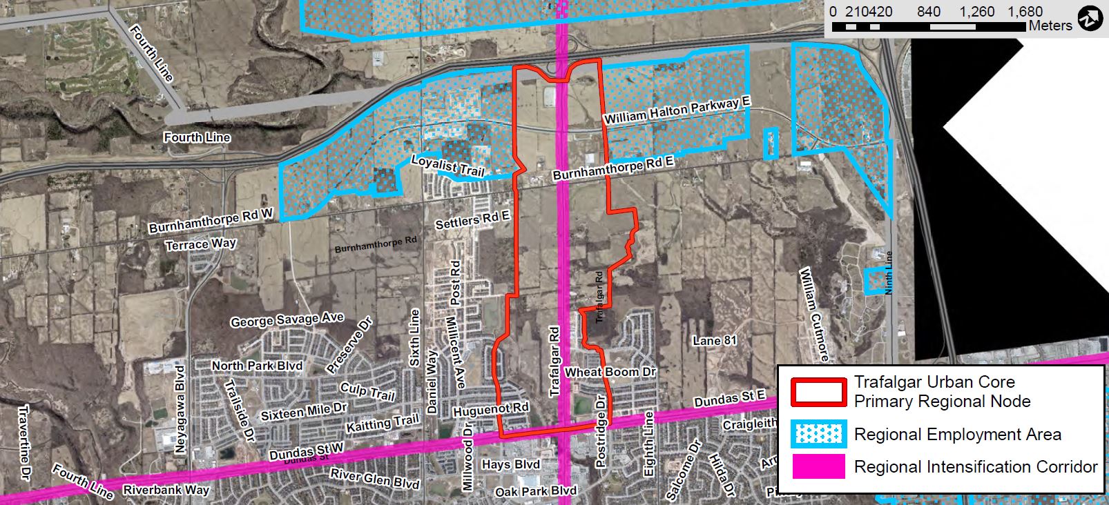 Map 6k – Trafalgar Urban Core Primary Regional Node