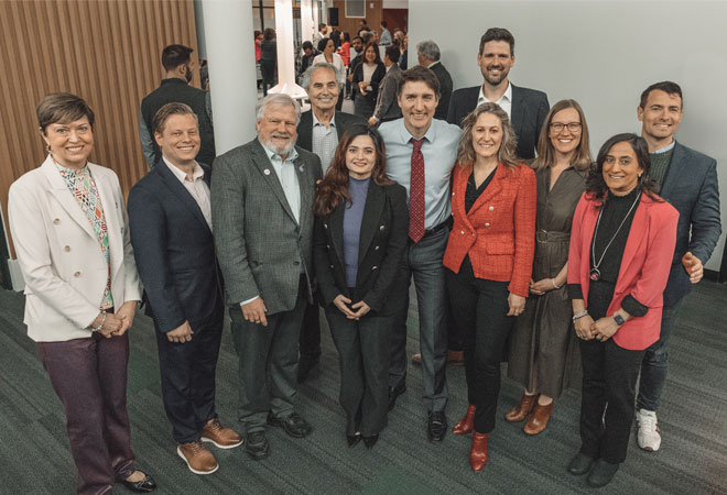 Photo of Prime Minister Justin Trudeau at the announcement.