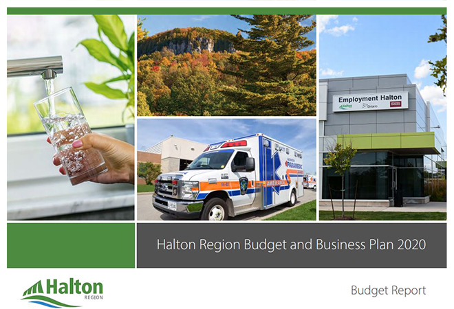 Halton Region’s 2020 Budget and Business Plan cover