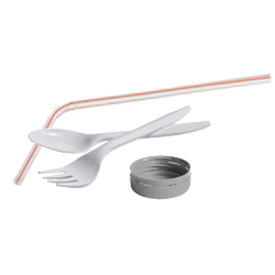 plastic cutlery and straws