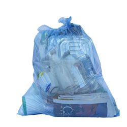 Clear and Blue Recycling Bags