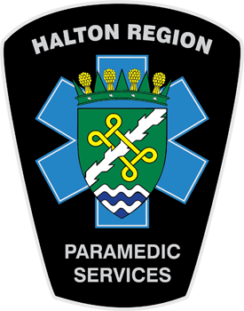 Halton Region's Paramedic Services crest, which appears on uniforms and ambulances.