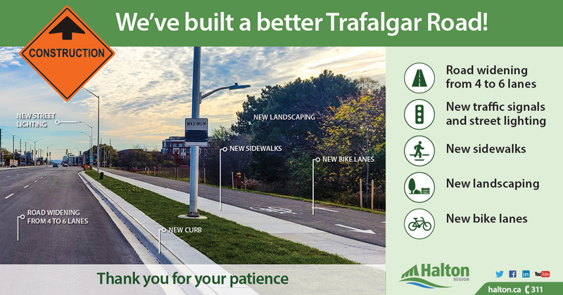 image of improvements on Trafalgar Road.