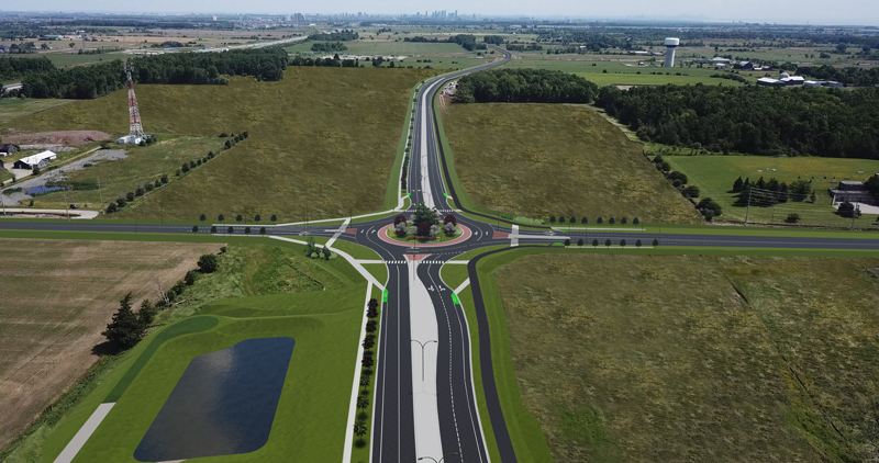 After view of William Halton Parkway Roundabout