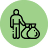 icon of person taking out trash