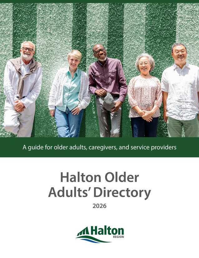 Cover of the Halton Older Adults' Directory.