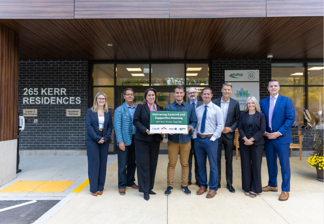 Regional staff join the Honourable Gregor Robertson, Minister of Housing and Infrastructure of Canada