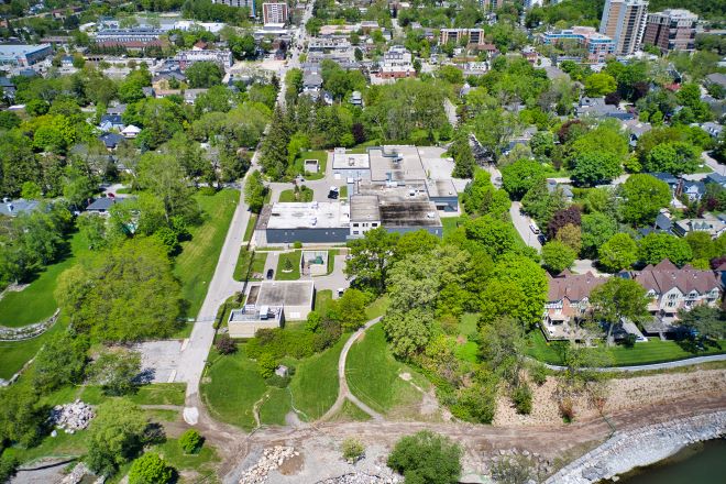 Aerial view of Oakville Water Treatment Plant