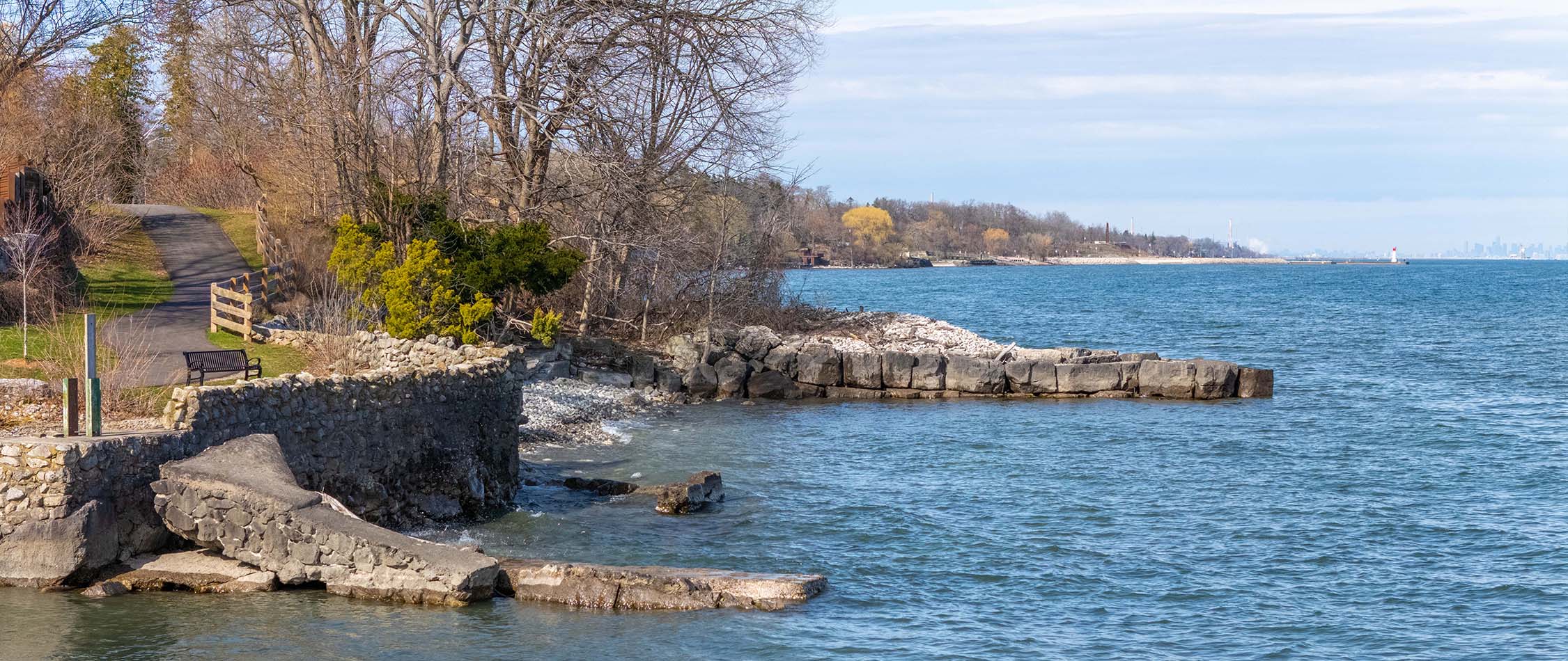 A waterfront trail in Oakville, Ontario.