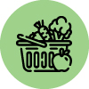 icon of fruit in basket