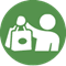 icon of person holding shopping bag