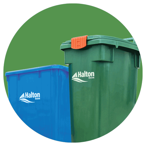 blue box and green cart