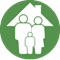 icon of family in house