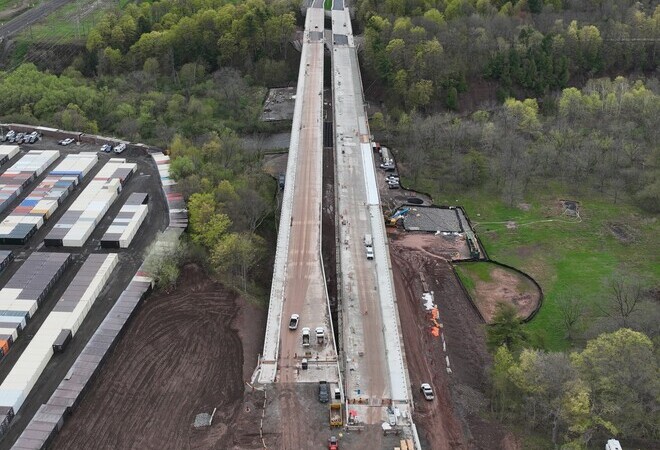 Wyecroft Road Extension and Bridge Project progress
