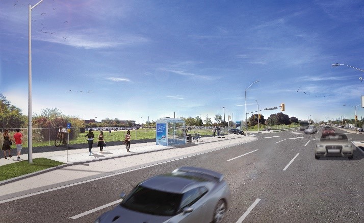 rendering of the completed Trafalgar Road