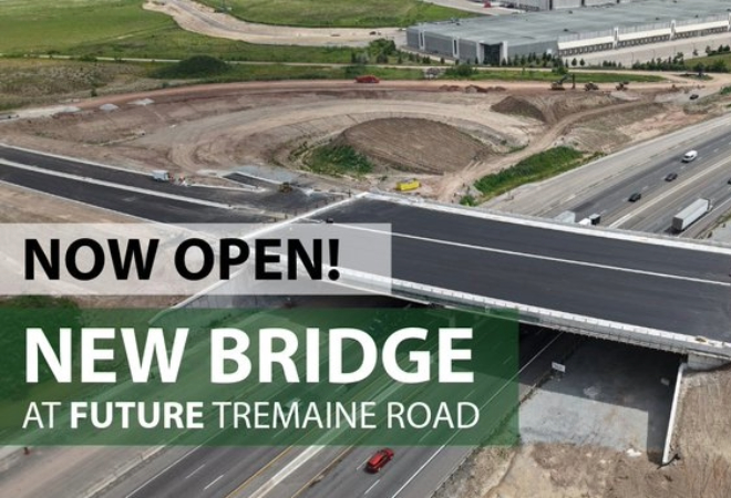 Now Open! New bridge at future tremaine road.