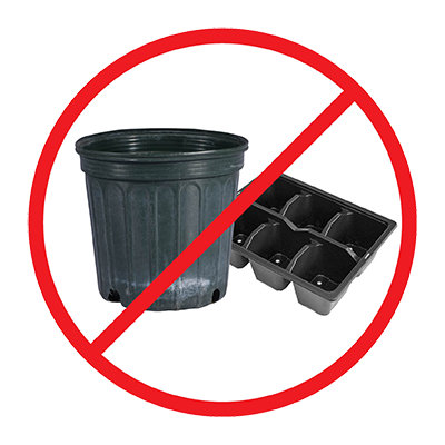 icon of yard waste bag and garbage