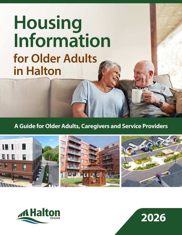 Cover of the Housing Information for Older Adults in Halton resource.
