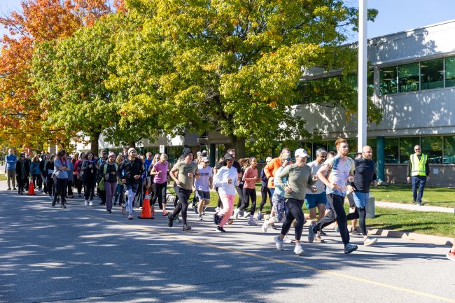 Regional employees participating in the 5k walk/run fundraiser.